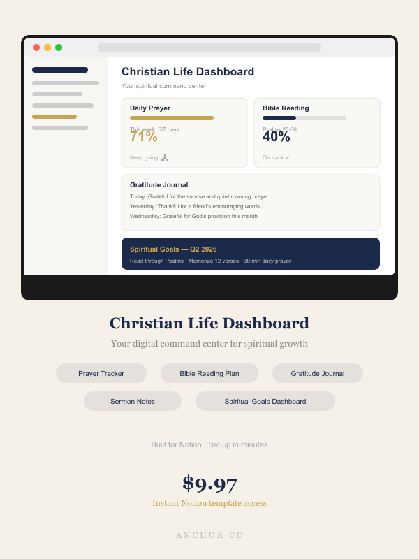 Christian Life Dashboard